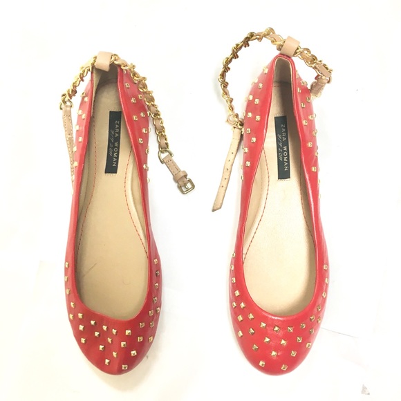Zara Shoes Zara Studded Ballet Flats Size 6 Poshmark